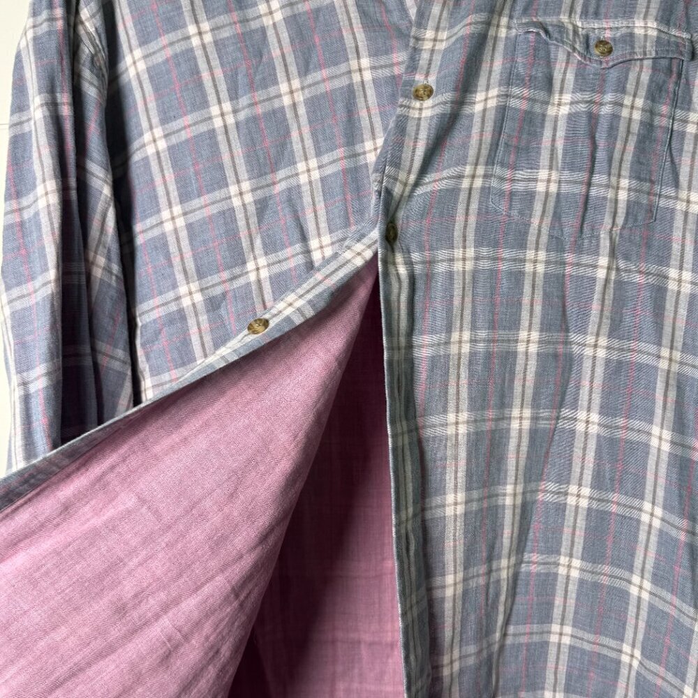 Johnnie O Rascal Long Sleeve Plaid Surflannel Shirt Sz XXL 100% Cotton - Picture 10 of 11